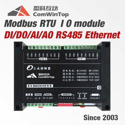 China DIN-Spoor die de Module Analoog-numerieke Input-output SCADA opzetten van Modbus RTU IO leverancier
